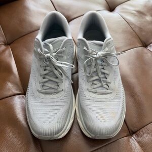Hoka One One Bondi 7 Men's Athletic Running Sneakers in Light Gray 12